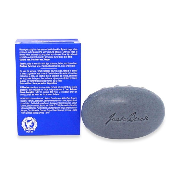 Jack Black Charcoal Body Bar Massaging Soap, 4.75 oz.