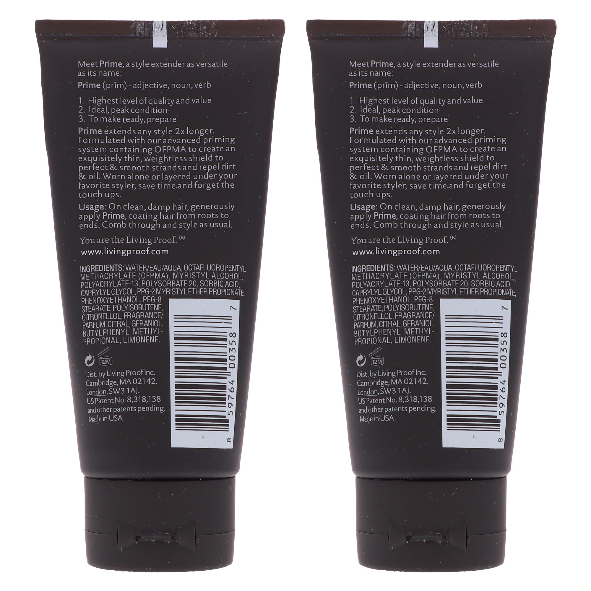 Living Proof Prime Style Extender Cream Travel 2 oz. Combo Pack