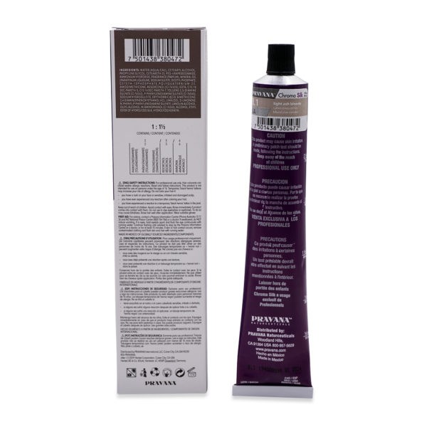 Pravana ChromaSilk Creme Hair Color 8.1 Light Ash Blonde, 3 oz.