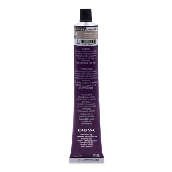 Pravana ChromaSilk Creme Hair Color 9.1 Very Light Ash Blonde, 3 oz.