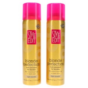 Style Edit Light Blonde Root Concealer Touch Up Spray 4 oz 2 Pack