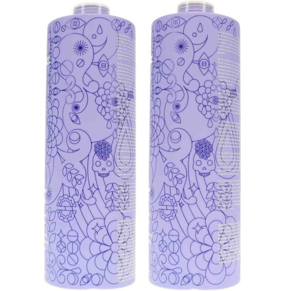 Amika Bust Your Brass Cool Blonde Shampoo 33.8 oz & Conditioner 33.8 oz Combo Pack
