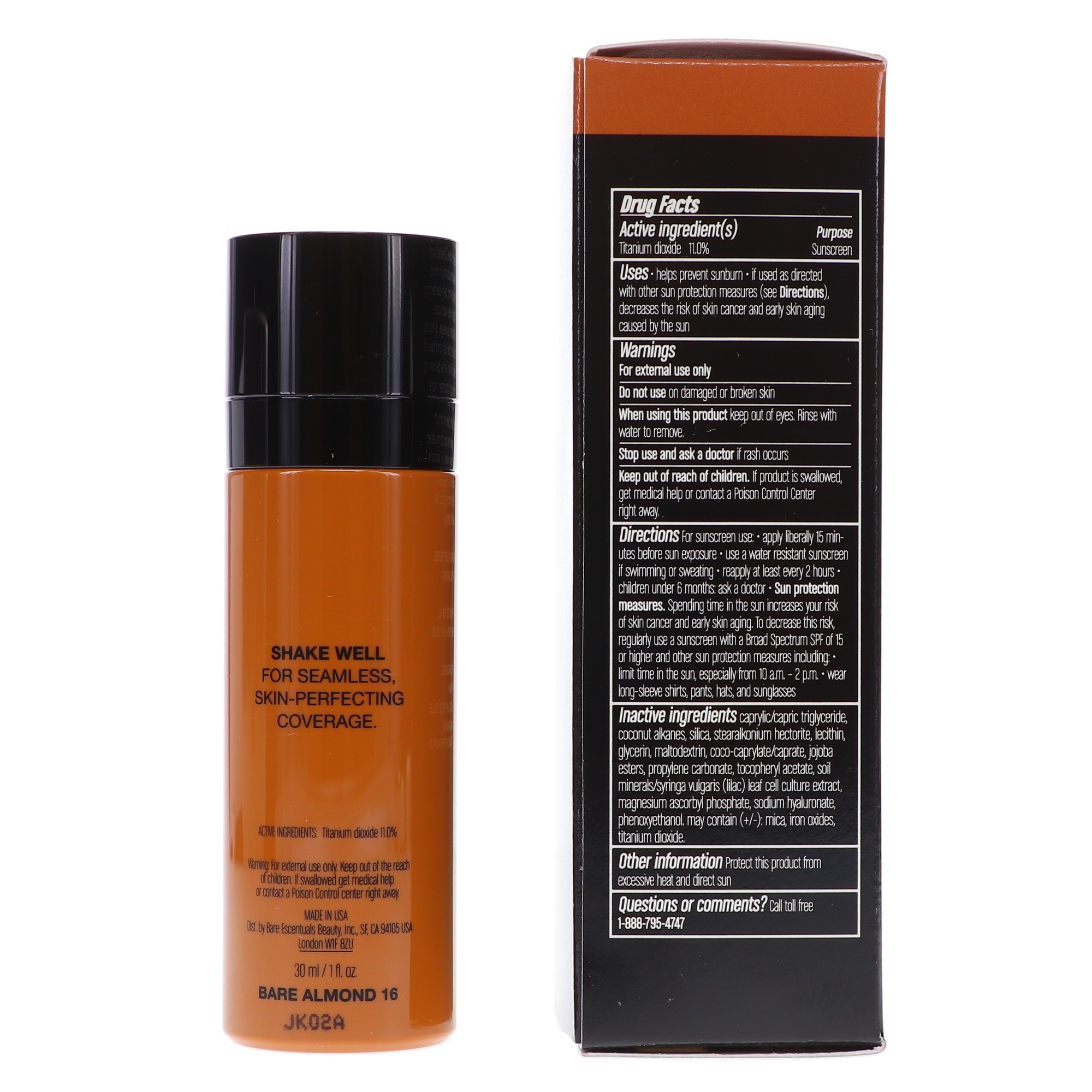 bareMinerals Bareskin Pure Brightening Serum Foundation Bare Almond 1 Oz