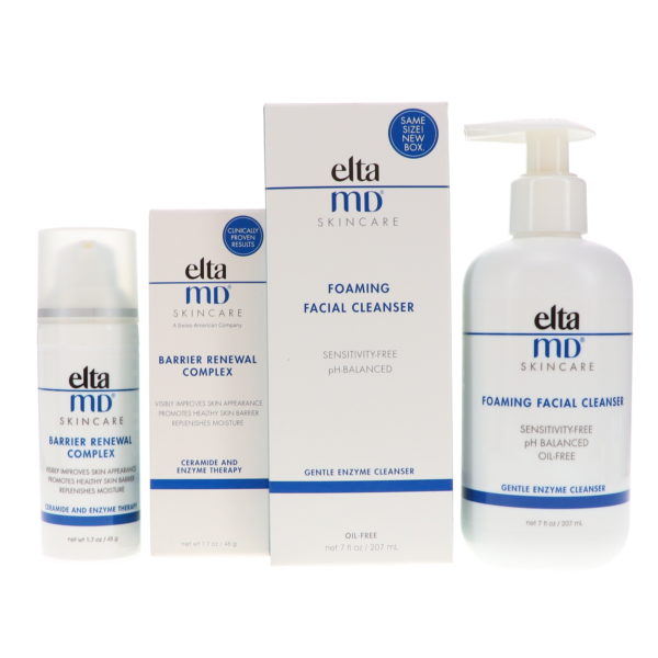 Elta MD Barrier Renewal Complex Ceramide and Enzyme Therapy 1.7 oz & Foaming Enzyme Facial Cleanser 7 oz Combo Pack