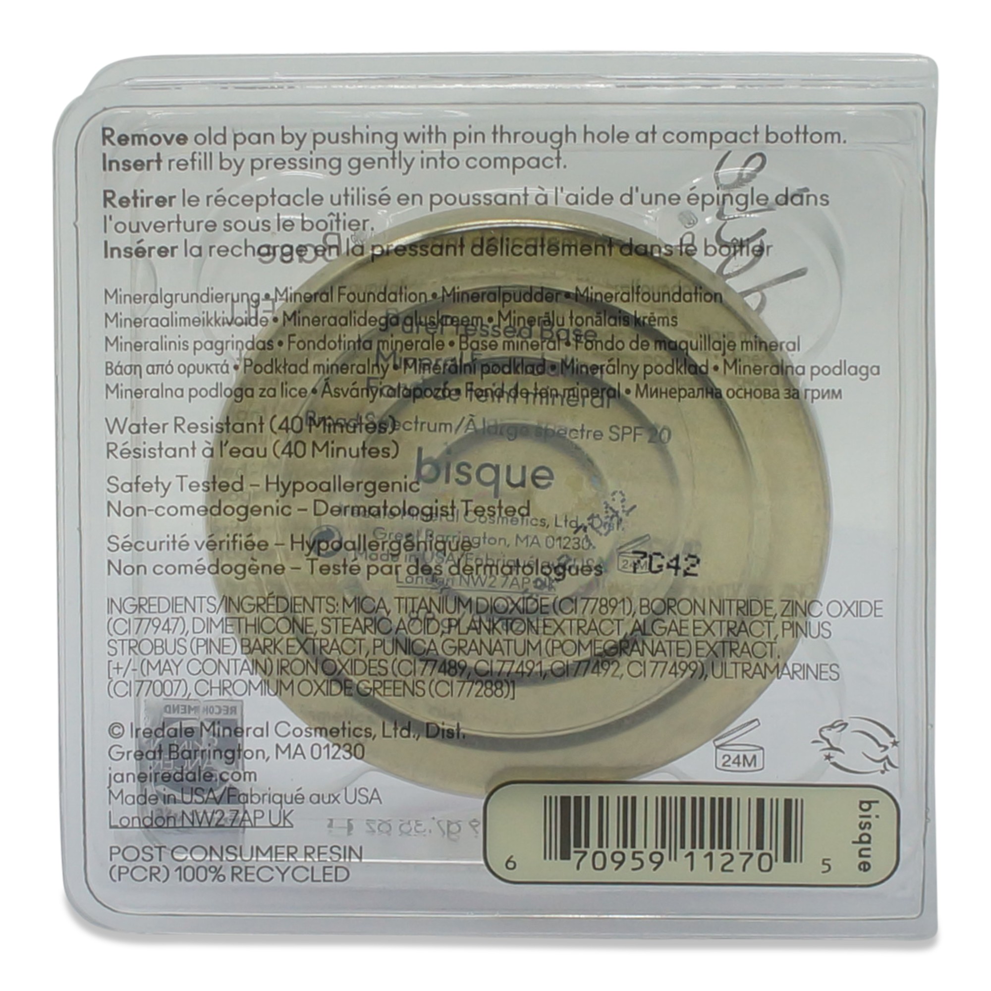 jane iredale PurePressed Base Refill Bisque 0.35 Oz