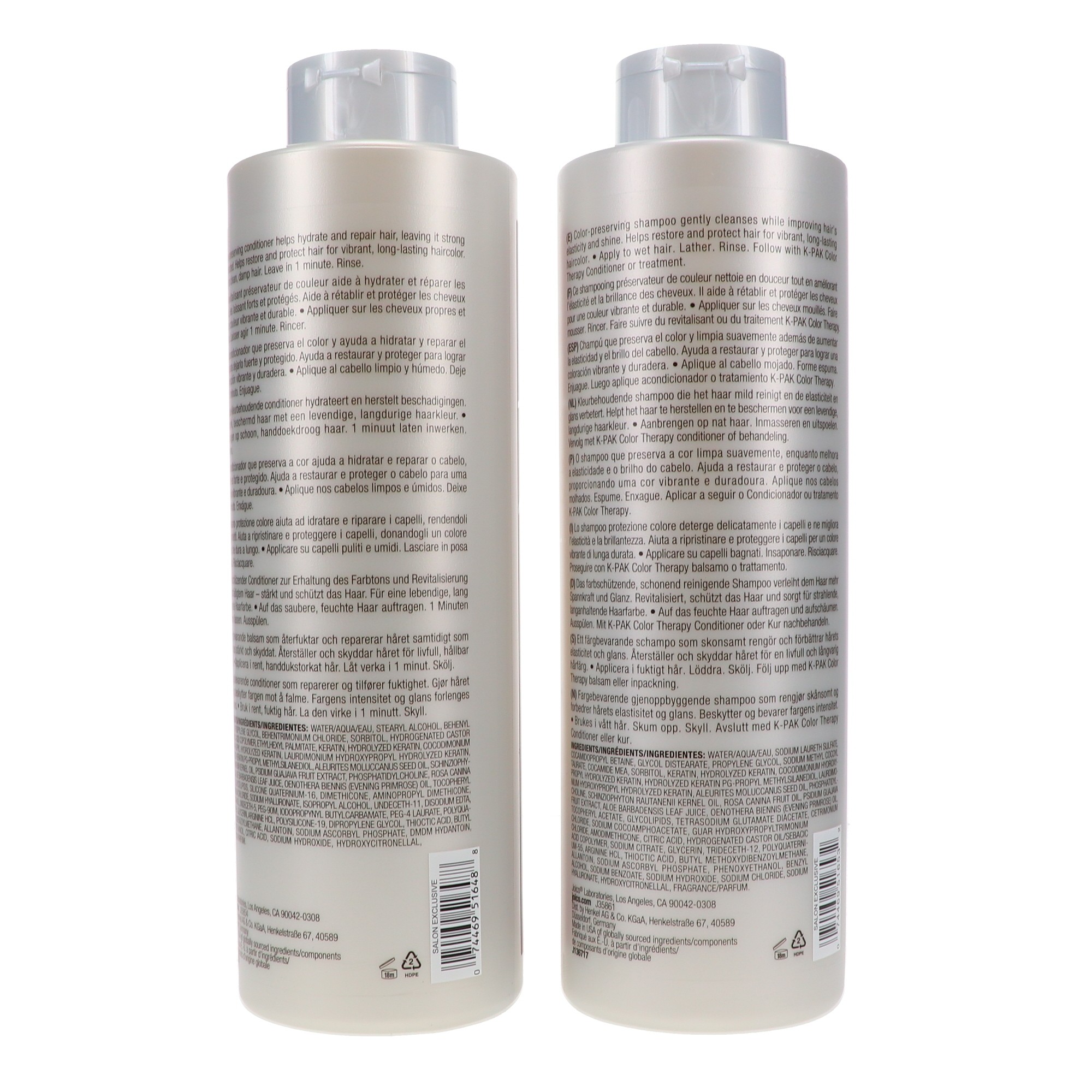 Joico K-Pak Color Therapy Shampoo and Conditioner 33.8 Oz Combo Pack