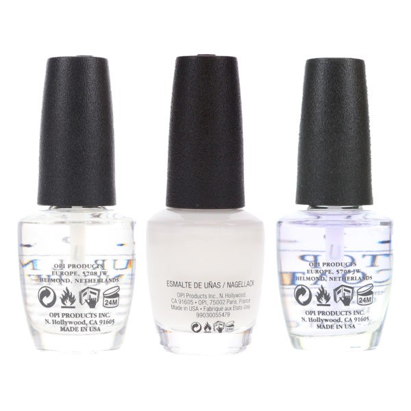 OPI Funny Bunny 0.5 oz, Top Coat T30 .5 oz & Natural Nail Strengthener T60 .5 oz Pack