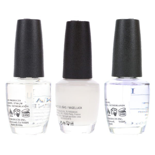 OPI Funny Bunny 0.5 oz, Top Coat T30 .5 oz & Natural Nail Strengthener T60 .5 oz Pack