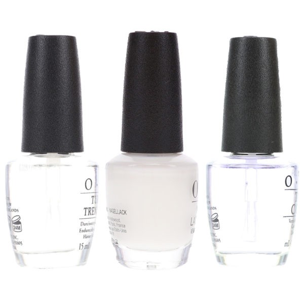 OPI Funny Bunny 0.5 oz, Top Coat T30 .5 oz & Natural Nail Strengthener T60 .5 oz Pack