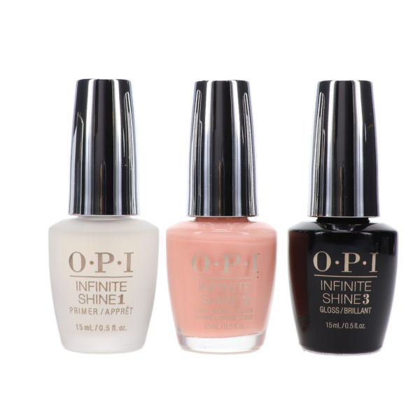 OPI Infinite Shine Bubble Bath 0.5 oz & Base Coat Prime + Gloss Top Coat Infinite Shine Duo Set Combo Pack