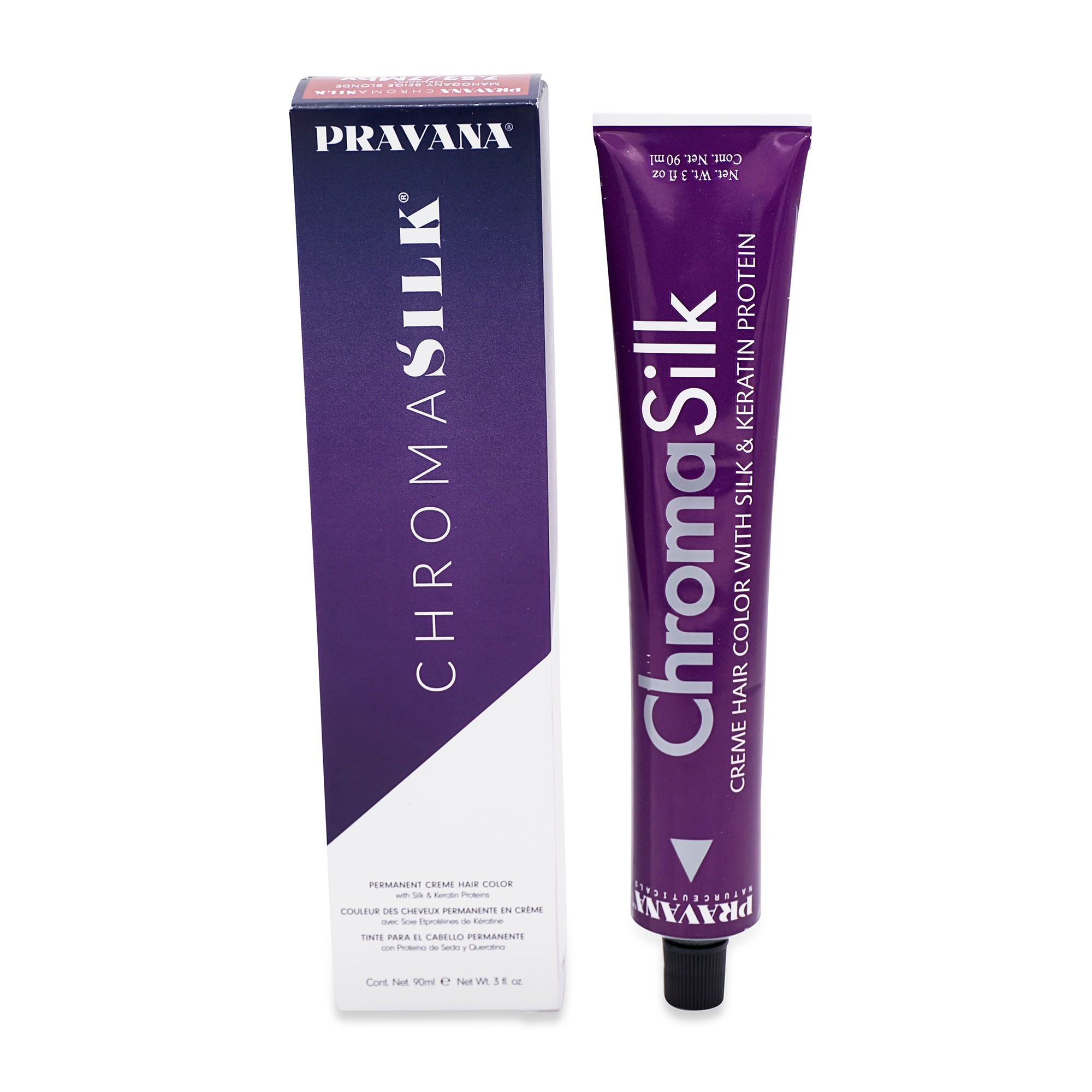 Pravana ChromaSilk Creme Hair Color 7.52 Mahogany Beige Blonde, 3 oz.