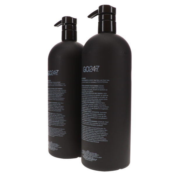 GO247 Real Men Shampoo and Conditioner 33.8 oz. Combo Pack