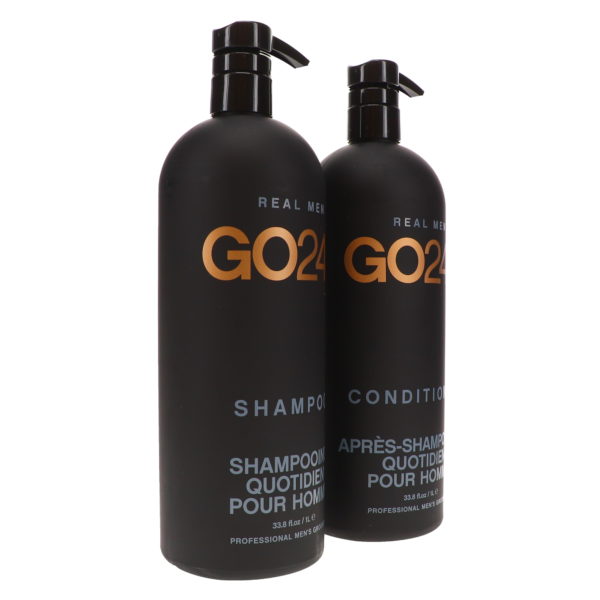 GO247 Real Men Shampoo and Conditioner 33.8 oz. Combo Pack