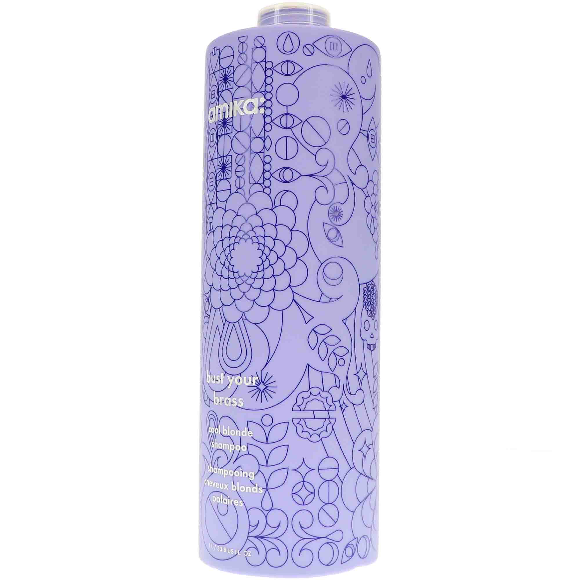 Amika Bust Your Brass Cool Blonde Shampoo, 33.8 oz.