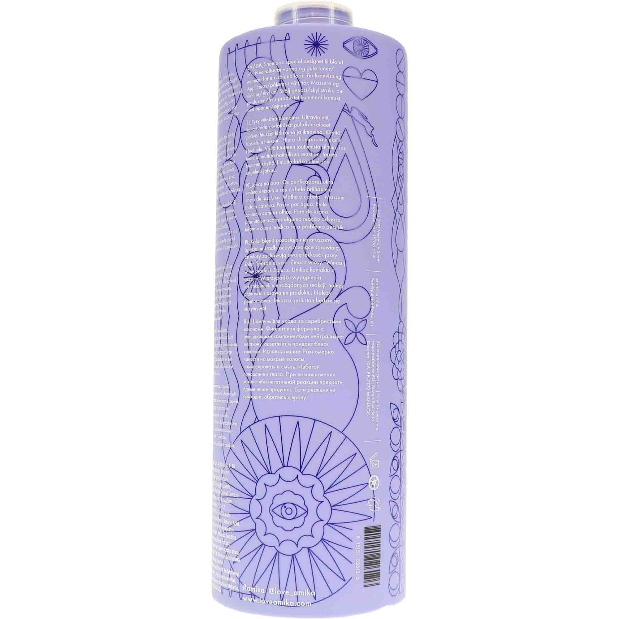 Amika Bust Your Brass Cool Blonde Shampoo, 33.8 oz.