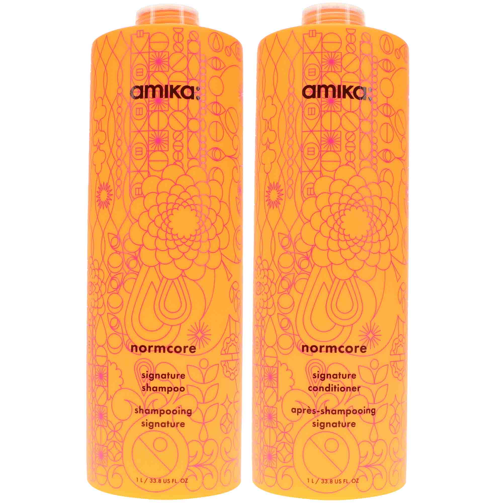Amika Normcore Signature Shampoo 33.8 oz & Conditioner 33.8 oz Combo Pack