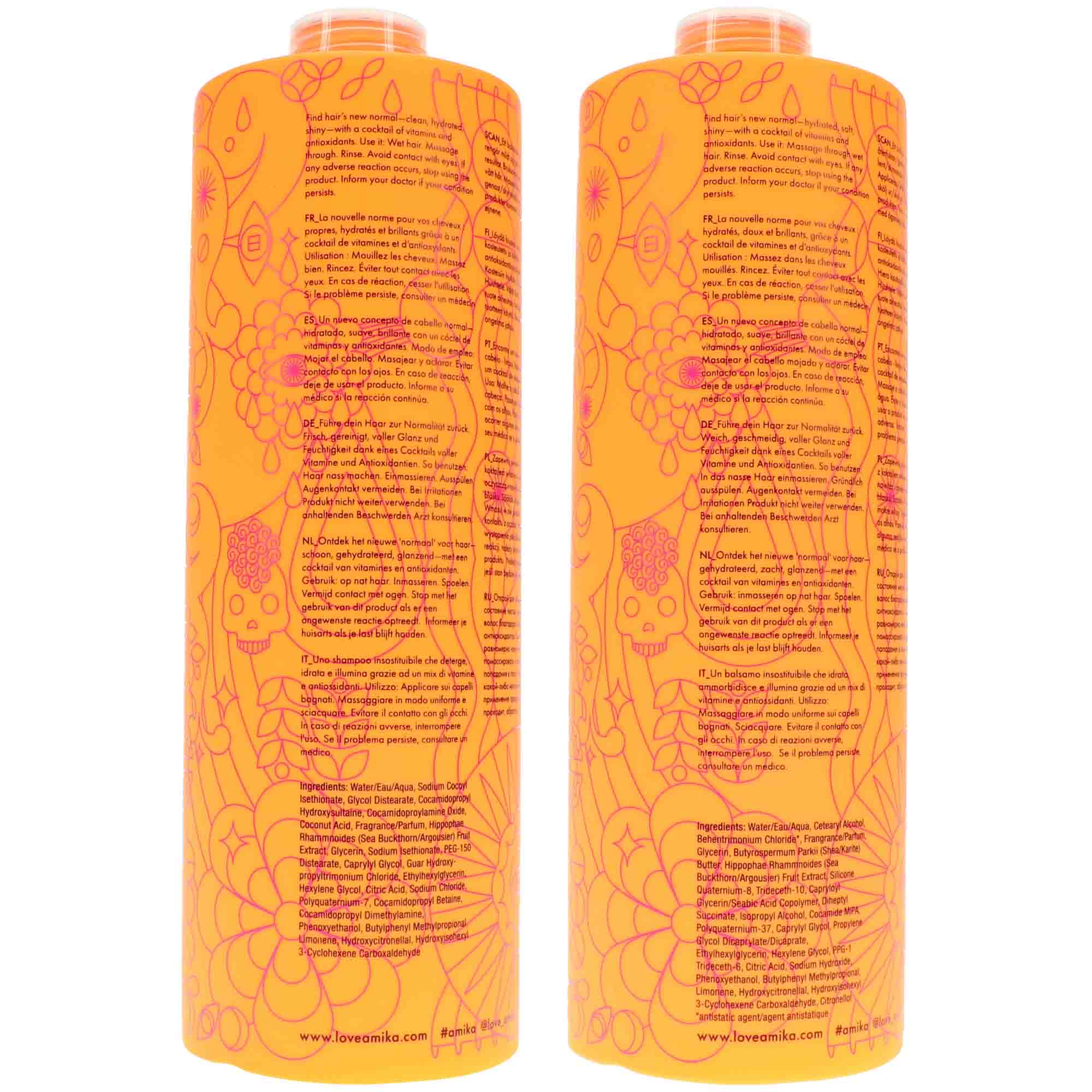 Amika Normcore Signature Shampoo 33.8 oz & Conditioner 33.8 oz Combo Pack