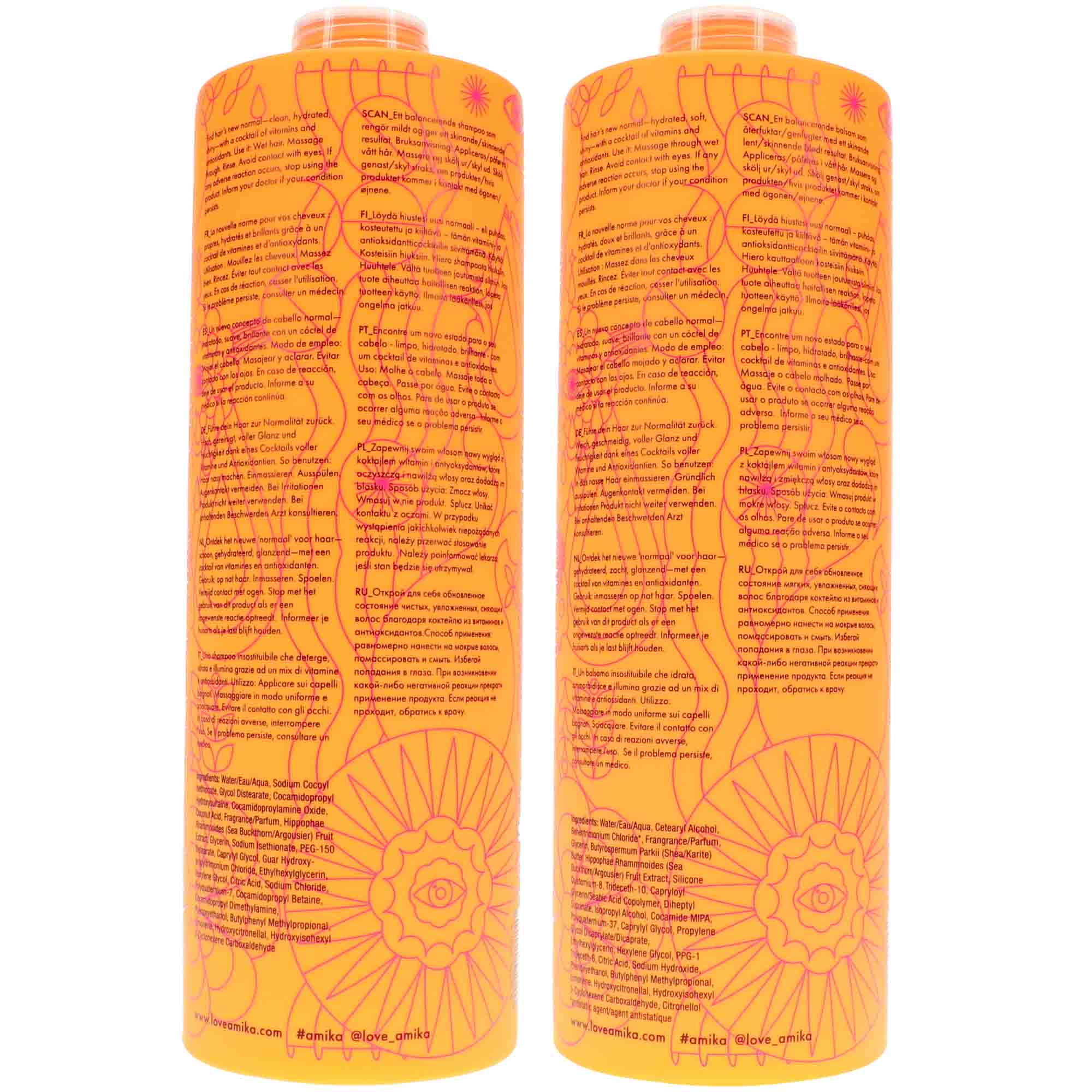 Amika Normcore Signature Shampoo 33.8 oz & Conditioner 33.8 oz Combo Pack