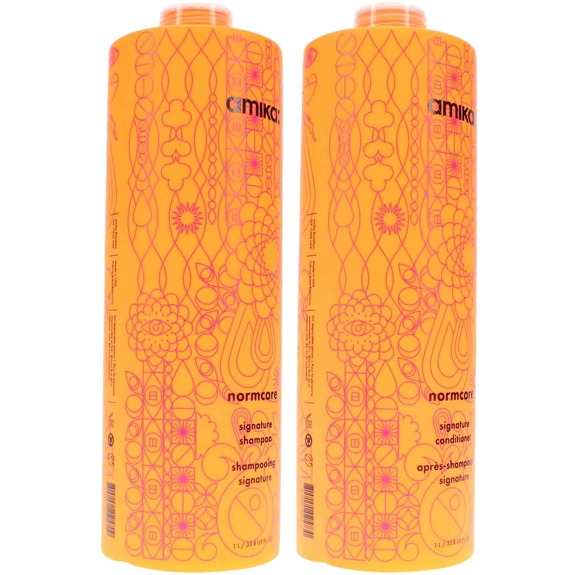 Amika Normcore Signature Shampoo 33.8 oz & Conditioner 33.8 oz Combo Pack