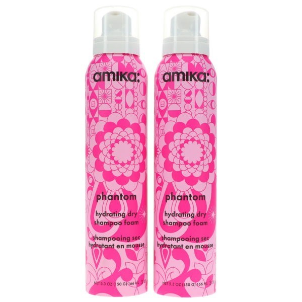 Amika Phantom Hydrating Dry Shampoo Foam, 5.3 oz. 2 Pack