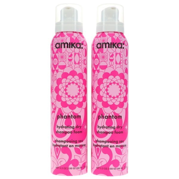 Amika Phantom Hydrating Dry Shampoo Foam, 5.3 oz. 2 Pack