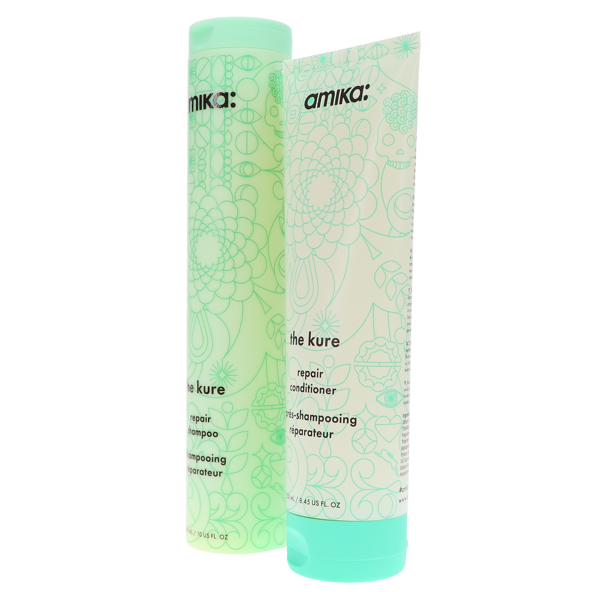 Amika The Kure Repair Shampoo 10.1 oz & Conditioner 8.5 oz Combo Pack