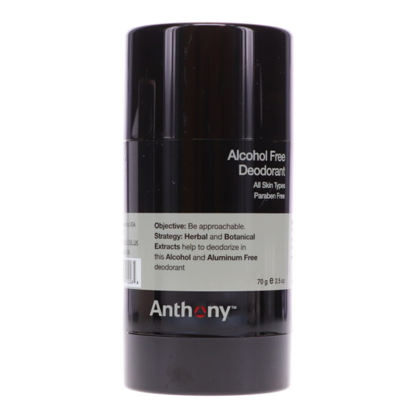 Anthony Alcohol Free Deodorant, 2.5 oz.