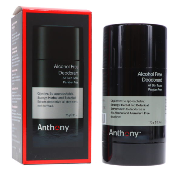 Anthony Alcohol Free Deodorant, 2.5 oz.