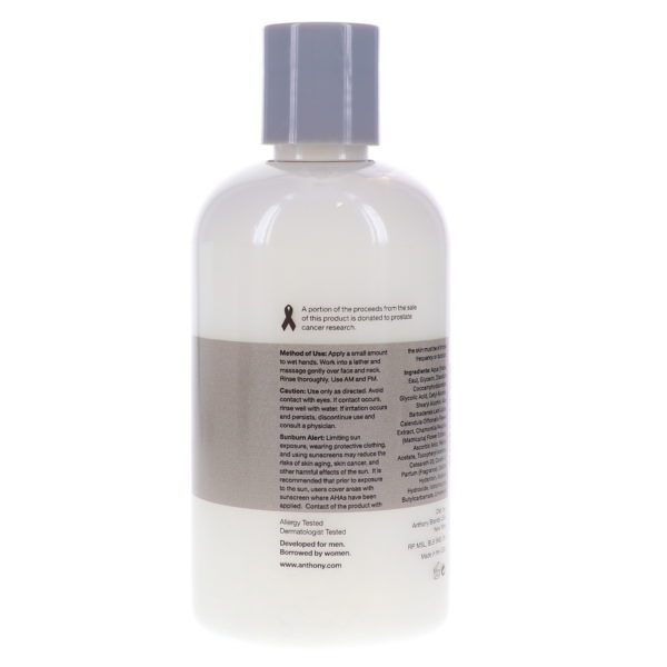 Anthony Glycolic Facial Cleanser, 8 oz.