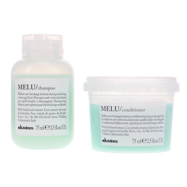 Davines MELU Anti-breakage Shampoo 2.5 oz & MELU Anti-breakage Conditioner 2.5 oz Combo Pack