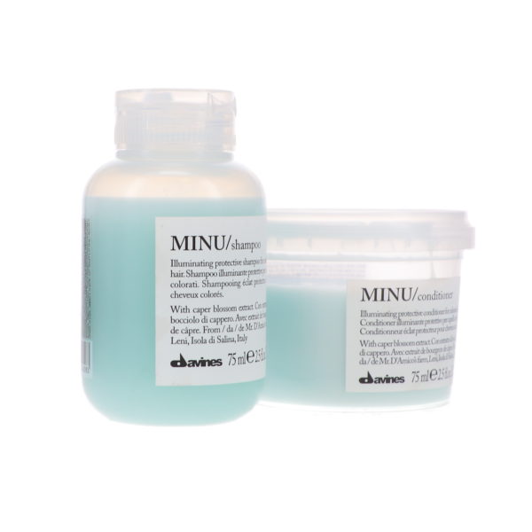 Davines MINU Illuminating Shampoo 2.5 oz & Davines MINU Illuminating Conditioner 2.5 oz Combo Pack