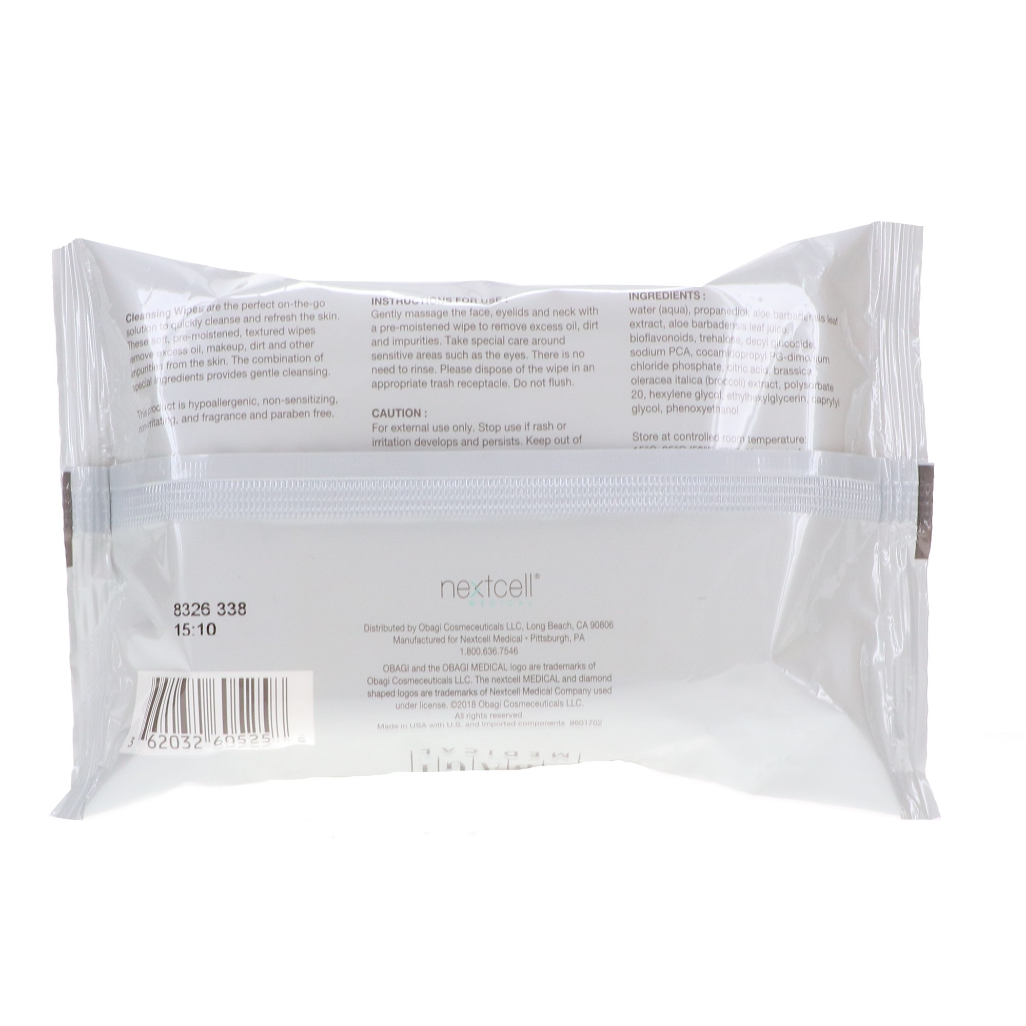 Obagi SUZANOBAGIMD On the Go Cleansing and Makeup Removing Wipes, 25 count