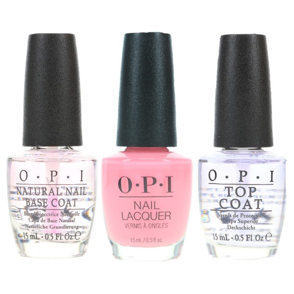 OPI It's A Girl .5 oz, Top Coat .5 oz & Natural Nail Base Coat .5 oz Combo Pack