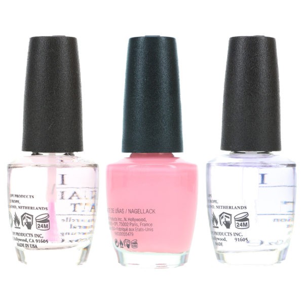 OPI It's A Girl .5 oz, Top Coat .5 oz & Natural Nail Base Coat .5 oz Combo Pack