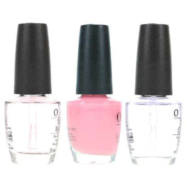 OPI It's A Girl .5 oz, Top Coat .5 oz & Natural Nail Base Coat .5 oz Combo Pack