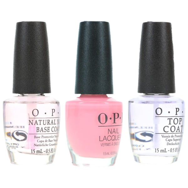 OPI It's A Girl .5 oz, Top Coat .5 oz & Natural Nail Base Coat .5 oz Combo Pack