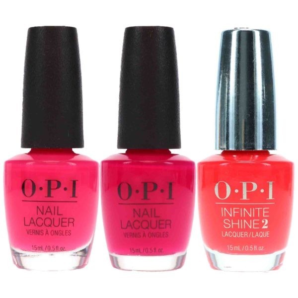 OPI Strawberry Margarita .5 oz. OPI Koala Beary .5 oz. OPI She Went On And On And On .5 oz. Pink Combo Set