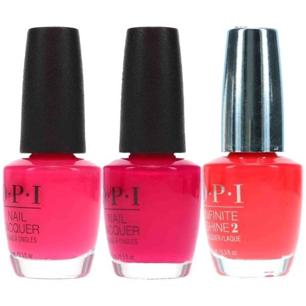 OPI Strawberry Margarita .5 oz. OPI Koala Beary .5 oz. OPI She Went On And On And On .5 oz. Pink Combo Set