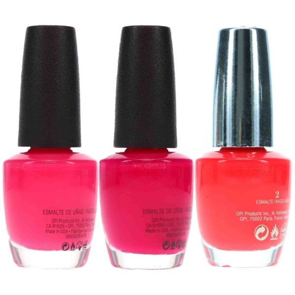 OPI Strawberry Margarita .5 oz. OPI Koala Beary .5 oz. OPI She Went On And On And On .5 oz. Pink Combo Set