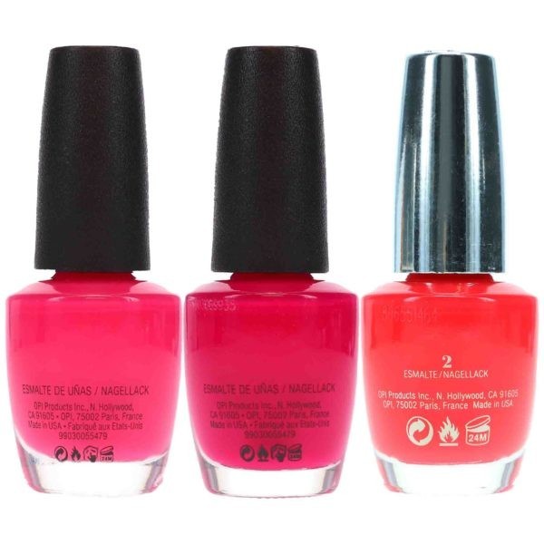 OPI Strawberry Margarita .5 oz. OPI Koala Beary .5 oz. OPI She Went On And On And On .5 oz. Pink Combo Set