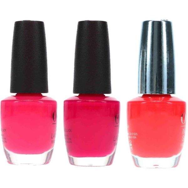 OPI Strawberry Margarita .5 oz. OPI Koala Beary .5 oz. OPI She Went On And On And On .5 oz. Pink Combo Set