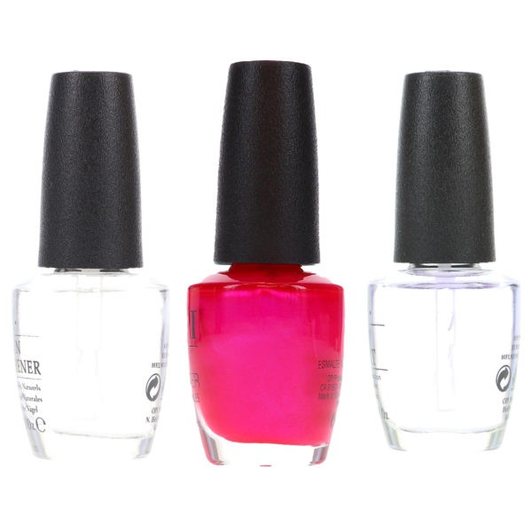 OPI Pompeii Purple NLC09 0.5 oz, Top Coat T30 .5 oz & Natural Nail Strengthener T60 .5 oz Pack