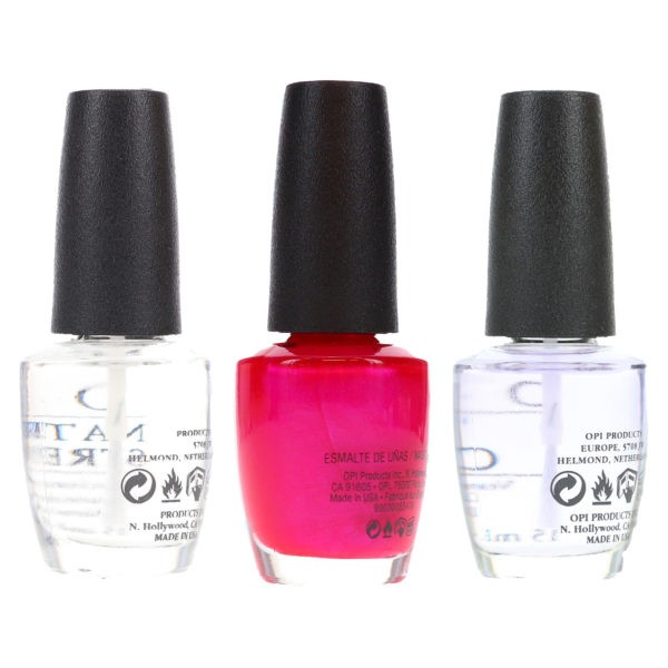 OPI Pompeii Purple NLC09 0.5 oz, Top Coat T30 .5 oz & Natural Nail Strengthener T60 .5 oz Pack