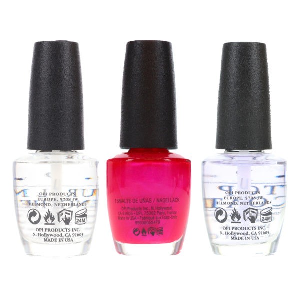 OPI Pompeii Purple NLC09 0.5 oz, Top Coat T30 .5 oz & Natural Nail Strengthener T60 .5 oz Pack