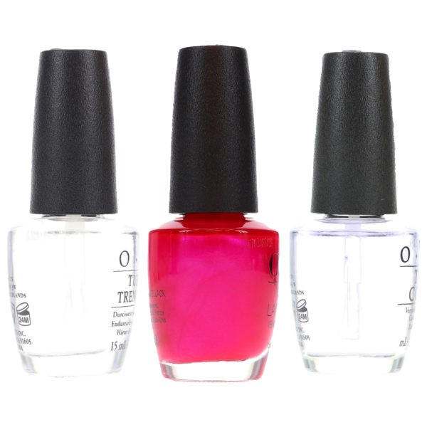 OPI Pompeii Purple NLC09 0.5 oz, Top Coat T30 .5 oz & Natural Nail Strengthener T60 .5 oz Pack