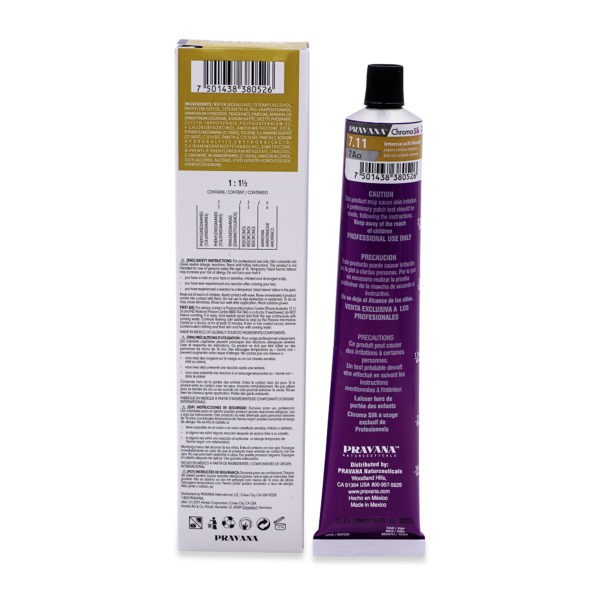 Pravana ChromaSilk Creme Hair Color 7.11 Intense Ash Blonde, 3 oz.
