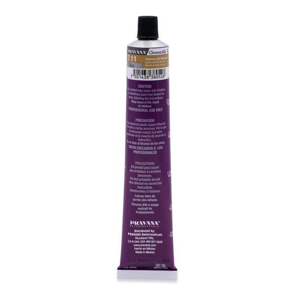 Pravana ChromaSilk Creme Hair Color 7.11 Intense Ash Blonde, 3 oz.
