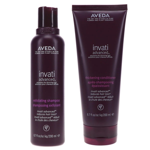 Aveda Invati Advanced Exfoliating Shampoo 6.7 oz and Thickening Conditioner 6.7 oz Combo Pack