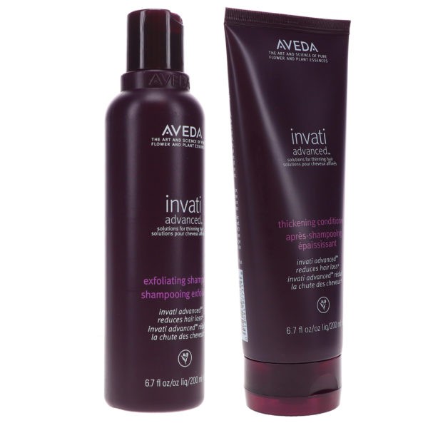 Aveda Invati Advanced Exfoliating Shampoo 6.7 oz and Thickening Conditioner 6.7 oz Combo Pack