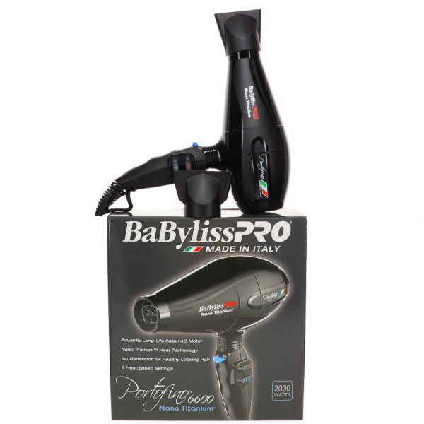 BaBylissPRO Nano Titanium Portofino Full-Size Dryer Black